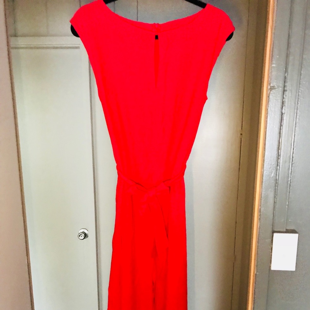Zara orange red jumpsuit